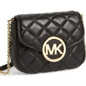 Michael Kors Black Quilted Crossbody Bag